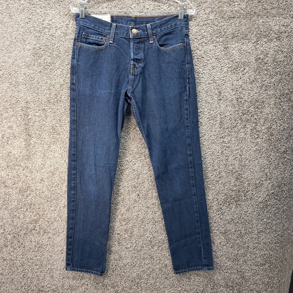 Hollister Mens Dark Wash Button Fly 100% Cotton Jeans W30‎ L30 Blue